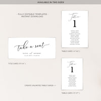 ELLA wedding Seating Cards Template