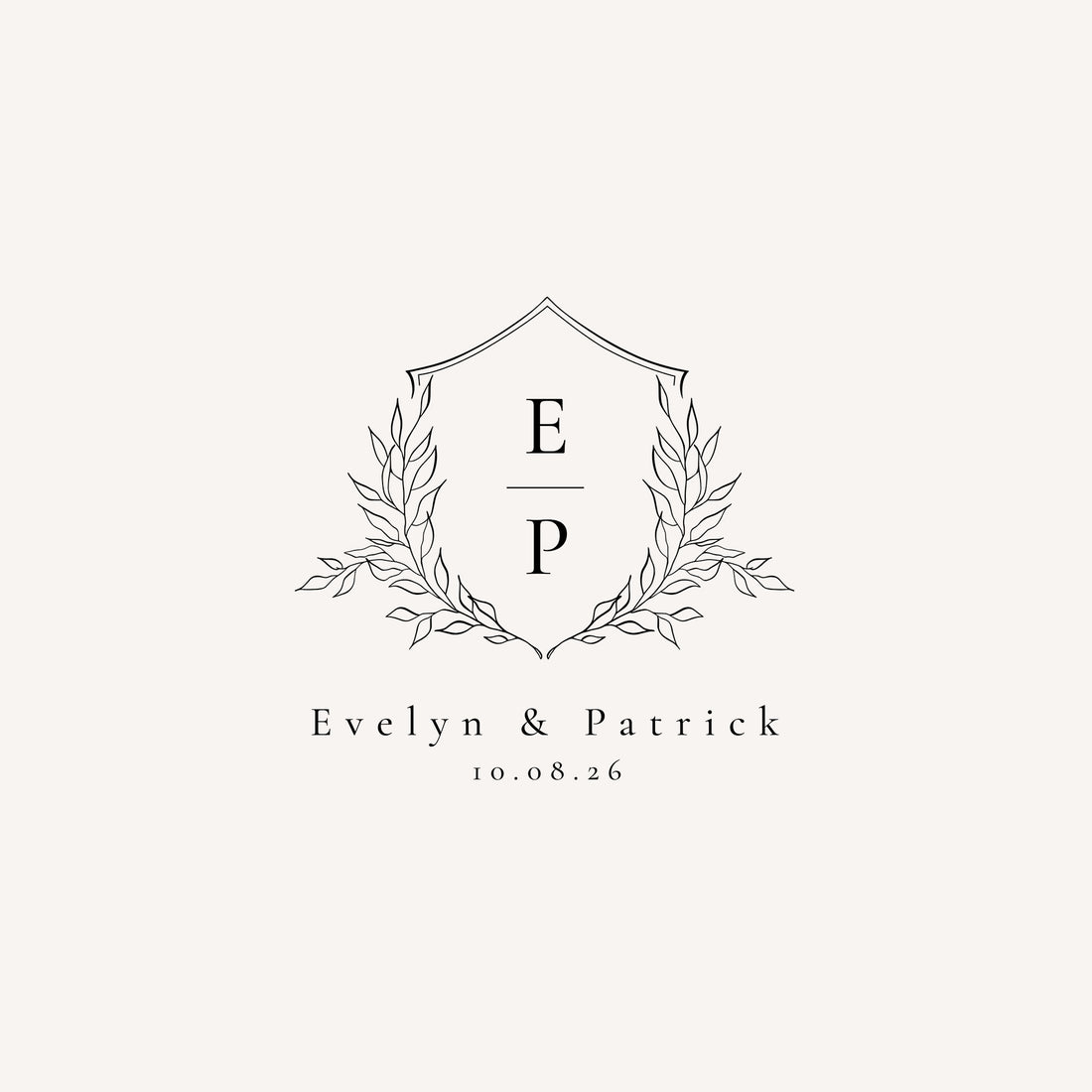 EVELYN Wedding Initials Logo