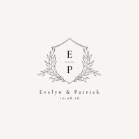 EVELYN Wedding Initials Logo