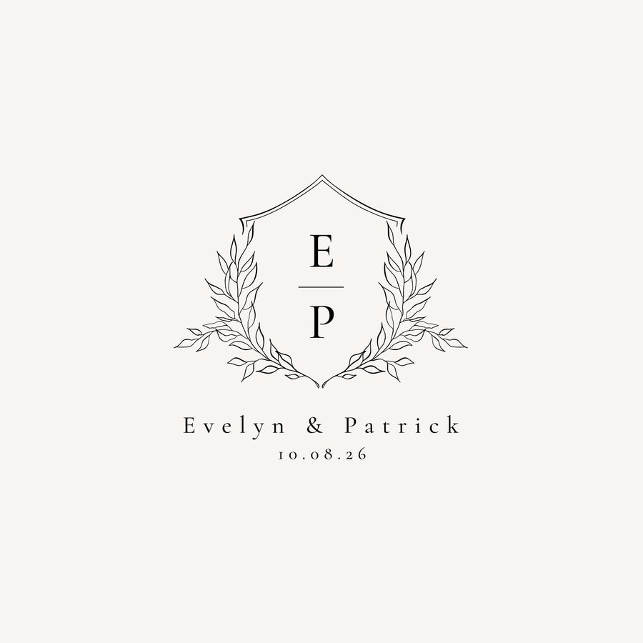 EVELYN Wedding Initials Logo