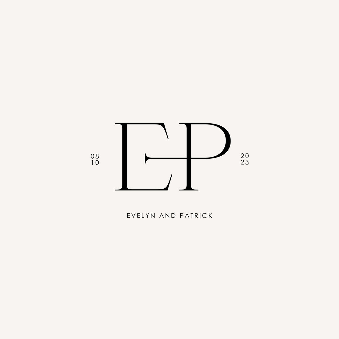 EVELYN Wedding Initial Logo