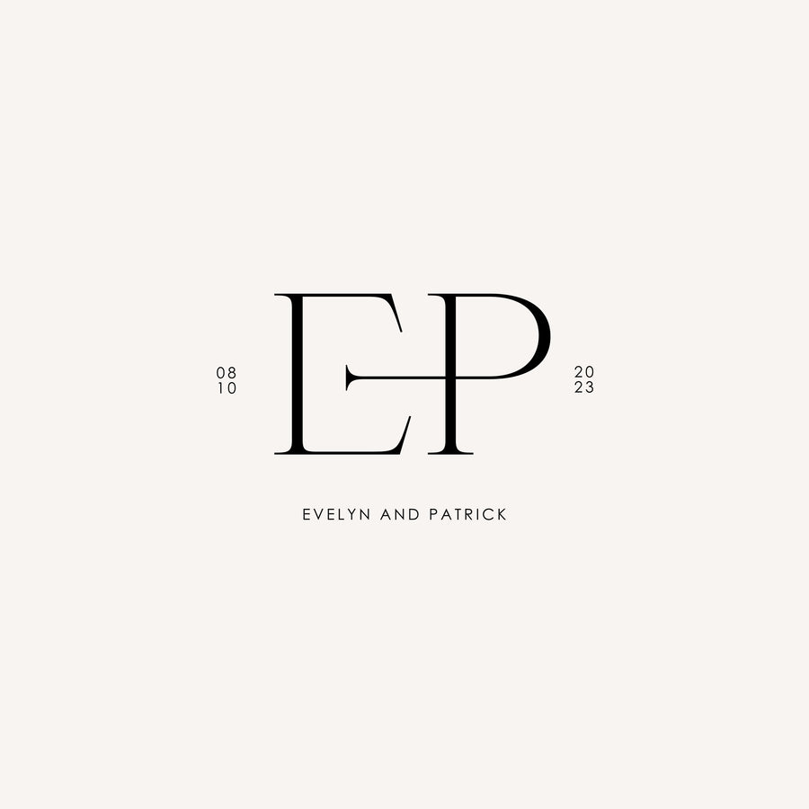 EVELYN Wedding Initial Logo