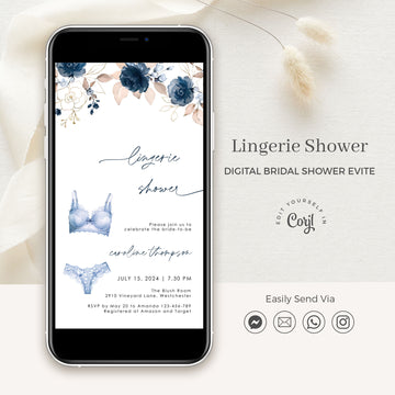Lingerie Shower Card Evite