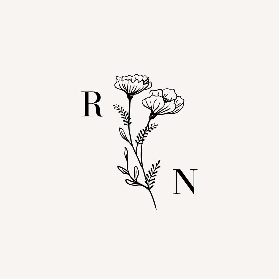 REGINA Initials Wedding Logo