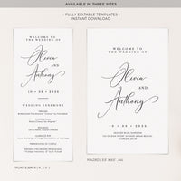 ELLA Wedding Program Template