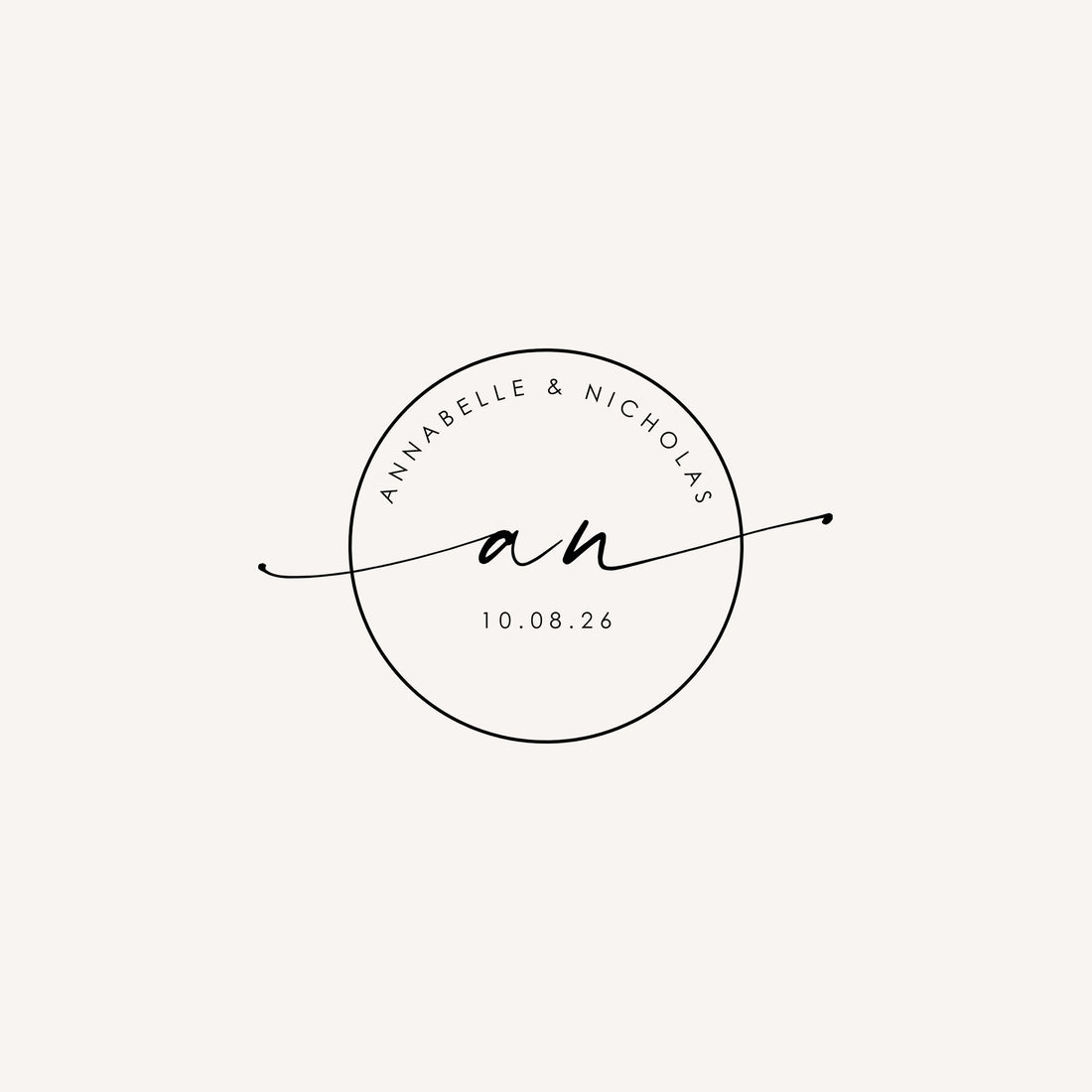 NICHOLAS Modern Script Wedding Logo