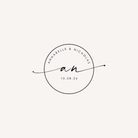 NICHOLAS Modern Script Wedding Logo