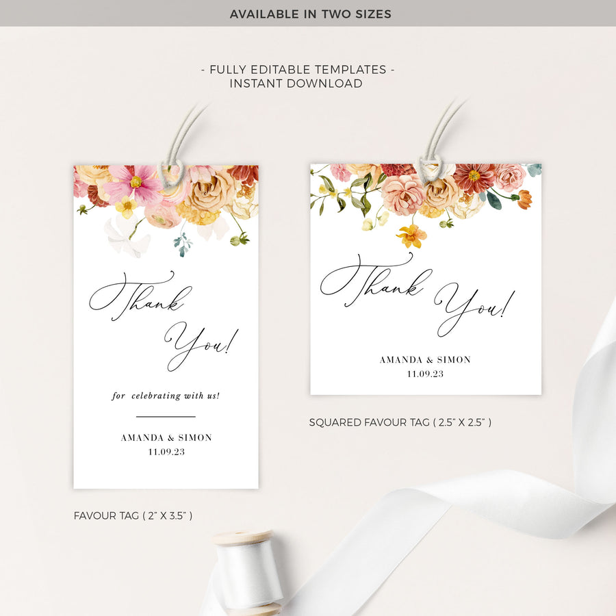 JUNE Printable Thank You Tags Template