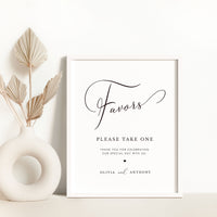 ELLA Wedding Favour Sign Template