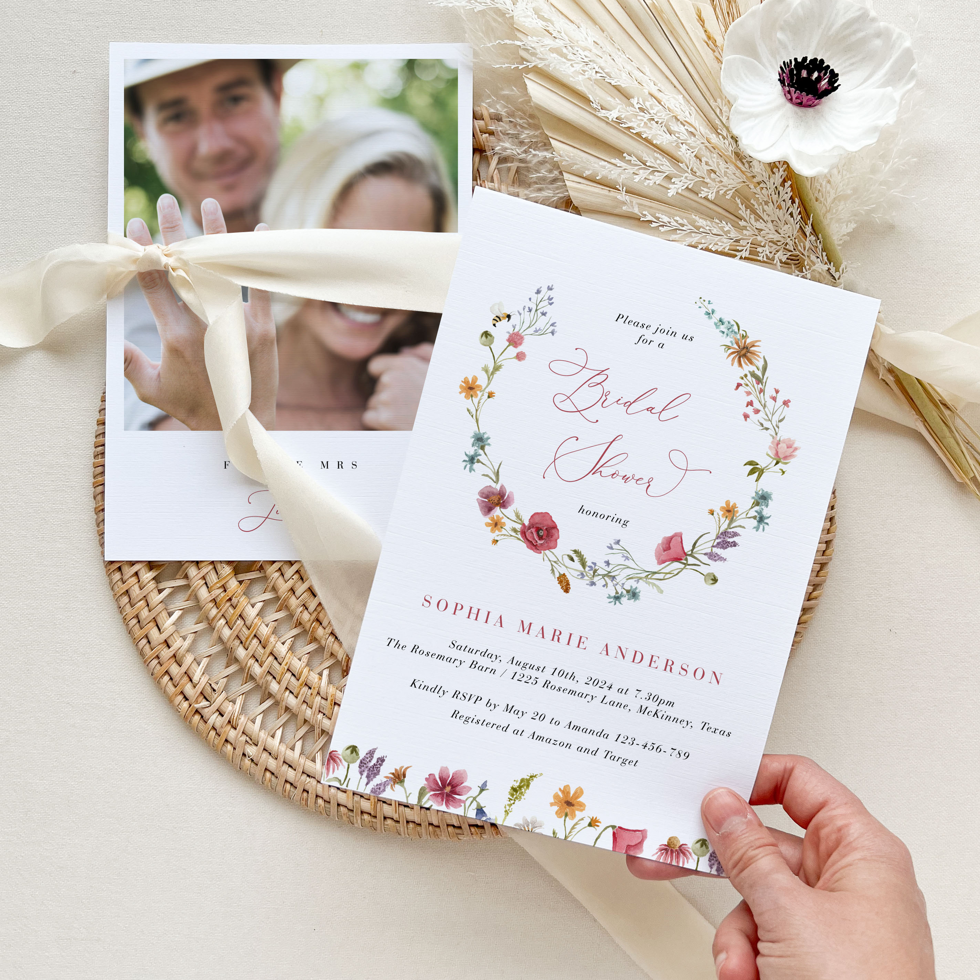 APRIL Bridal Shower Wedding Invitations Template