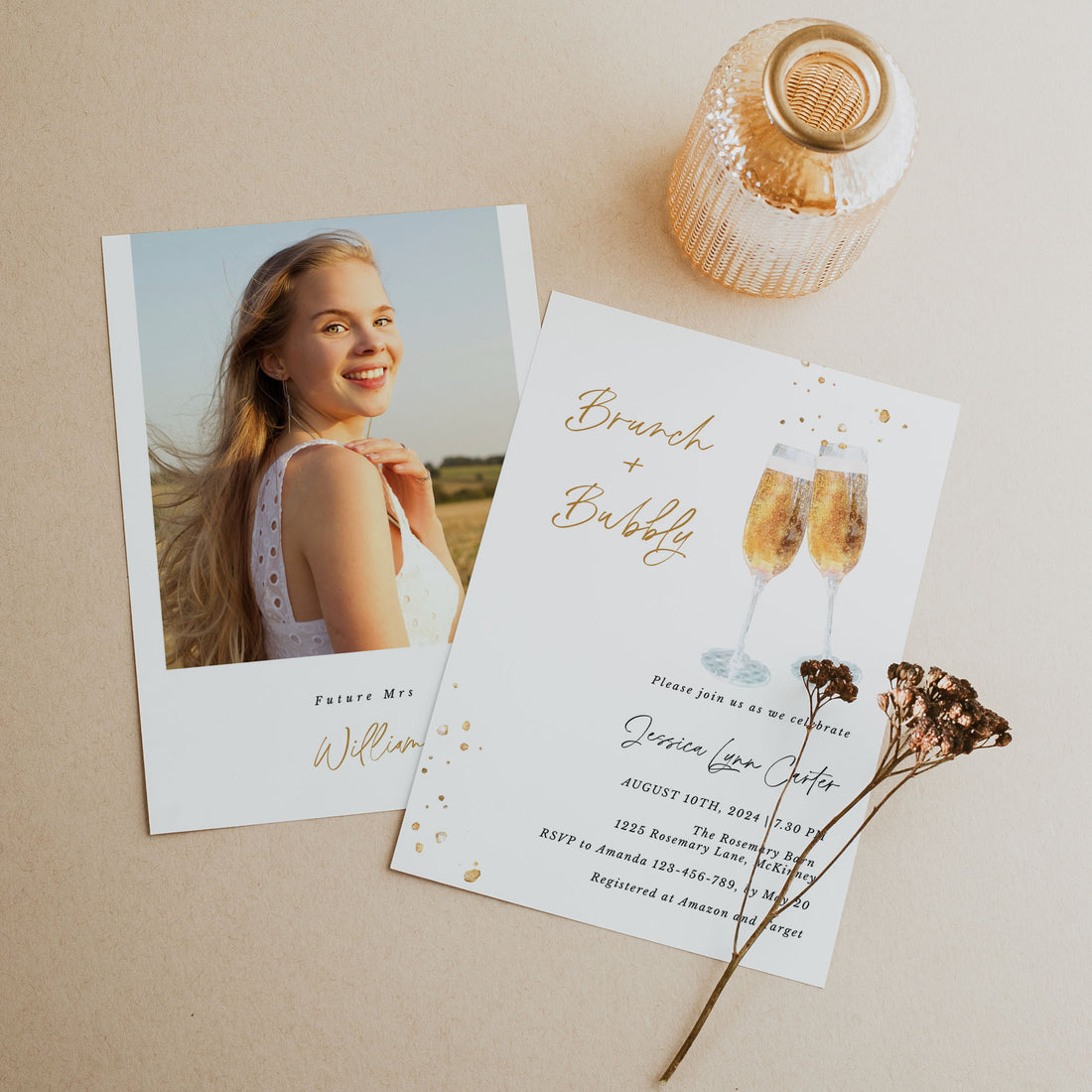Brunch and Bubbly Invitation Template