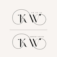 KHRISTINE Wedding Monogram Logo