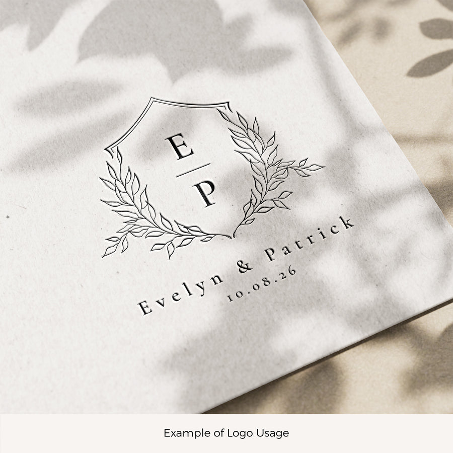 EVELYN Wedding Initials Logo