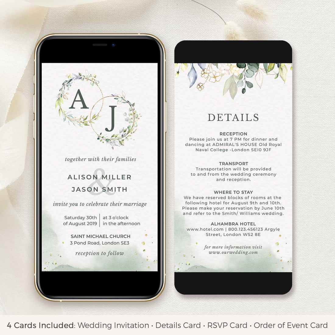 Rustic Electronic Wedding Invitation