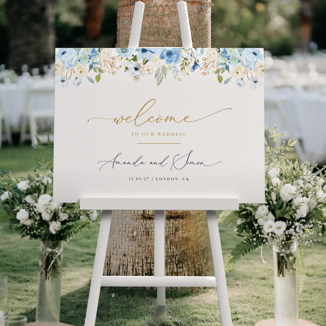 AZZURRA Wedding Ceremony Sign Template