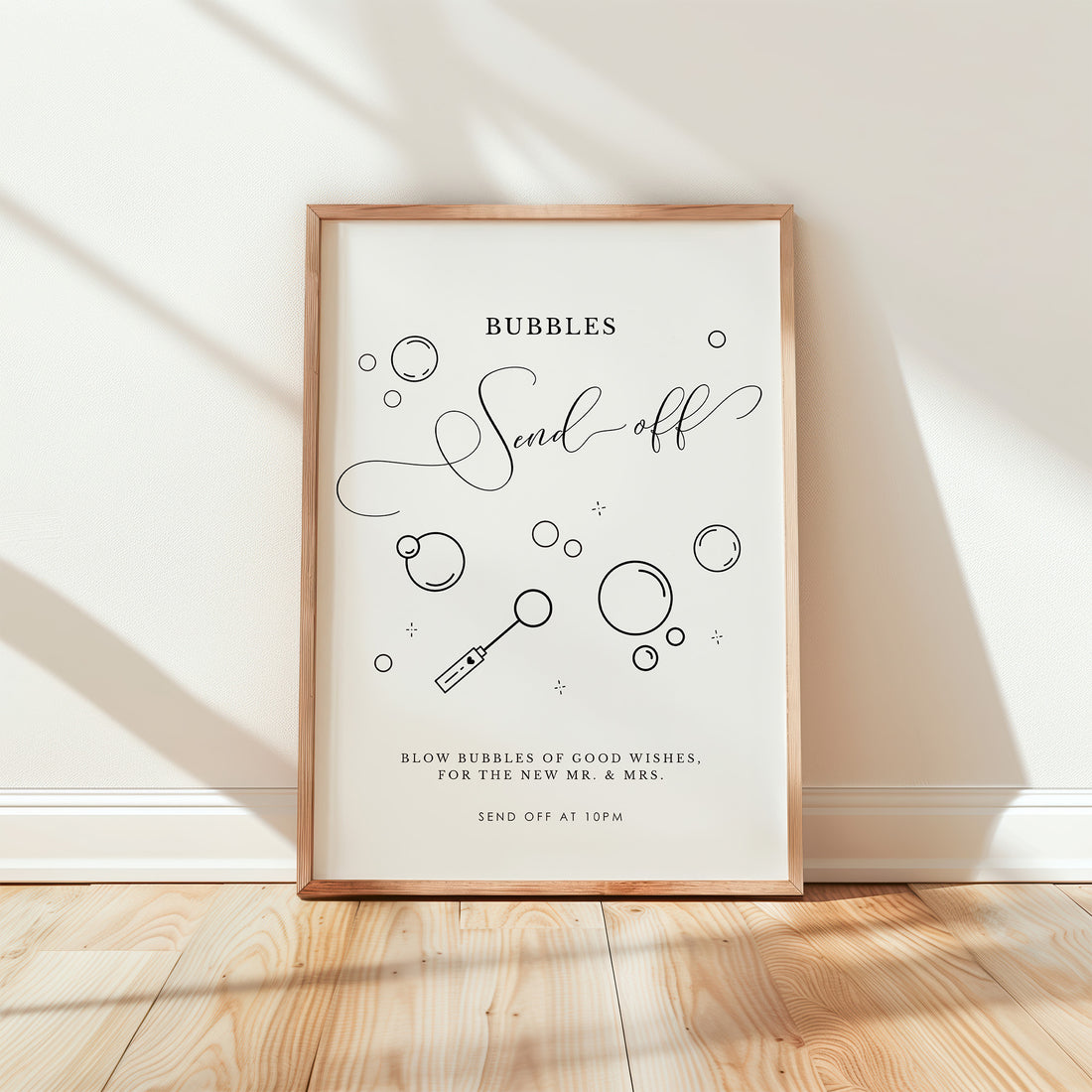 ELLA Bubble Send Off Wedding Sign Template