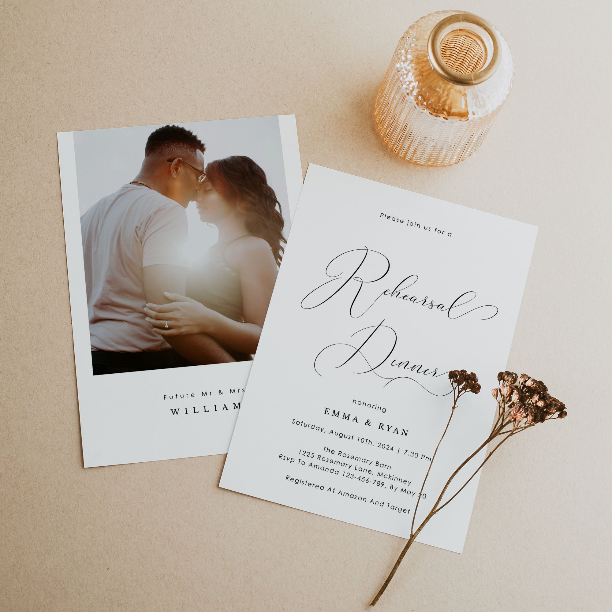 ELLA Wedding Rehearsal Invitation Template