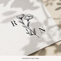 REGINA Initials Wedding Logo