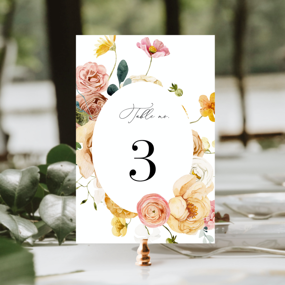 JUNE Wedding Table Numbers Printable – Creative Things Studio