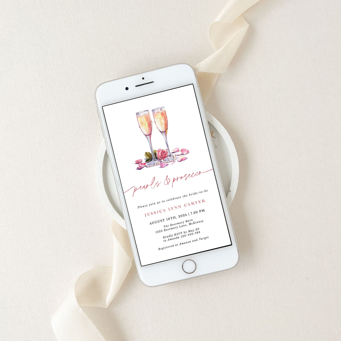 Flower Bridal Shower Digital Invitation