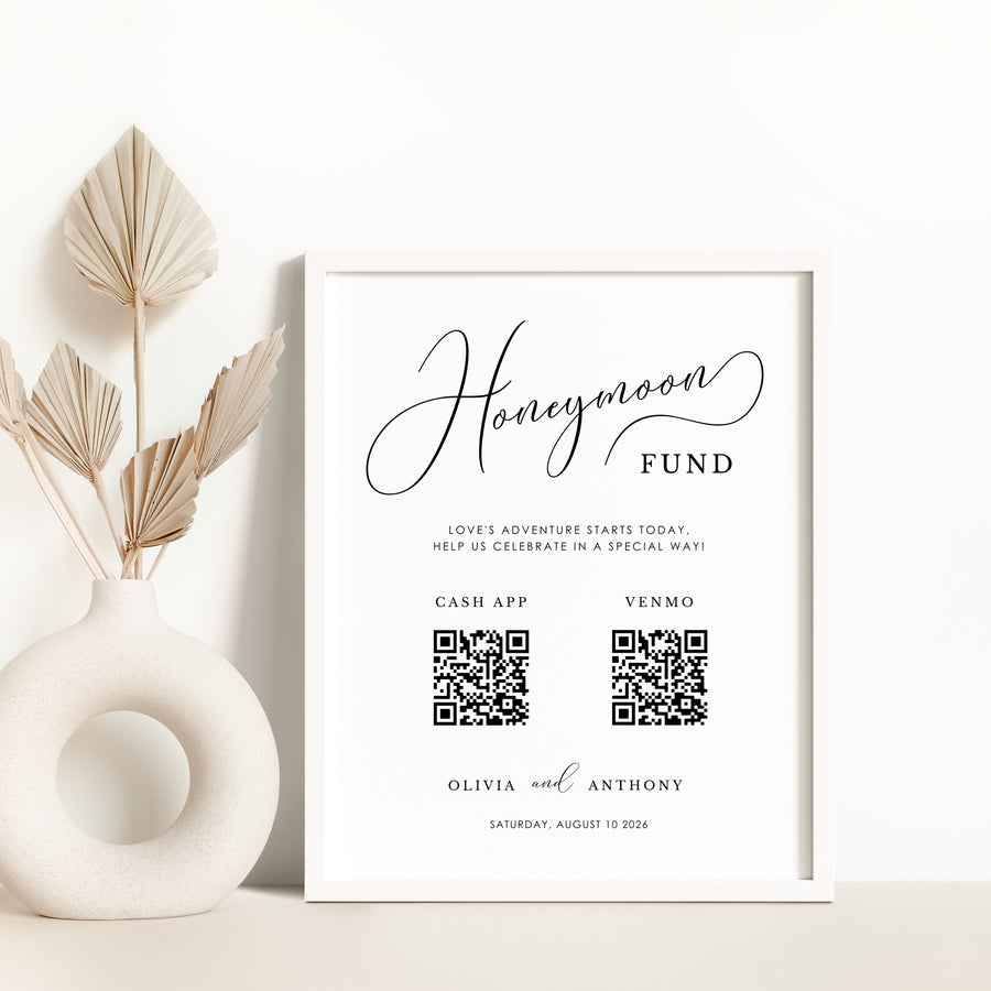 ELLA Honeymoon Fund Wedding Sign Template