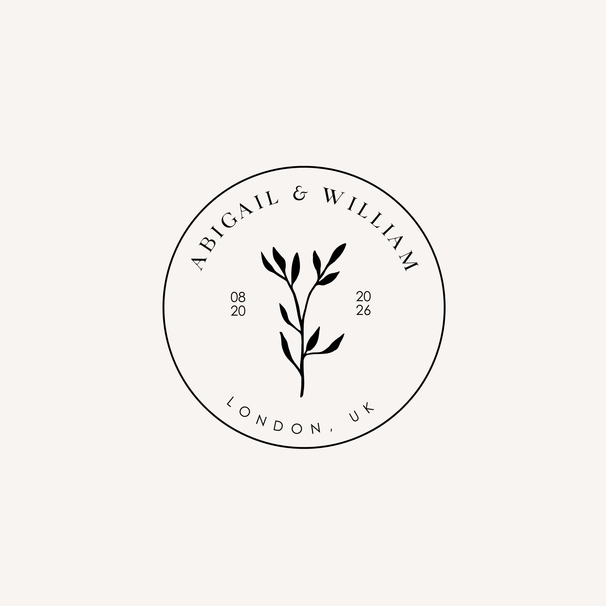ABIGAIL Botanical Wedding Logo