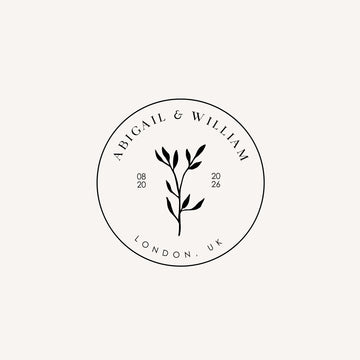 ABIGAIL Botanical Wedding Logo