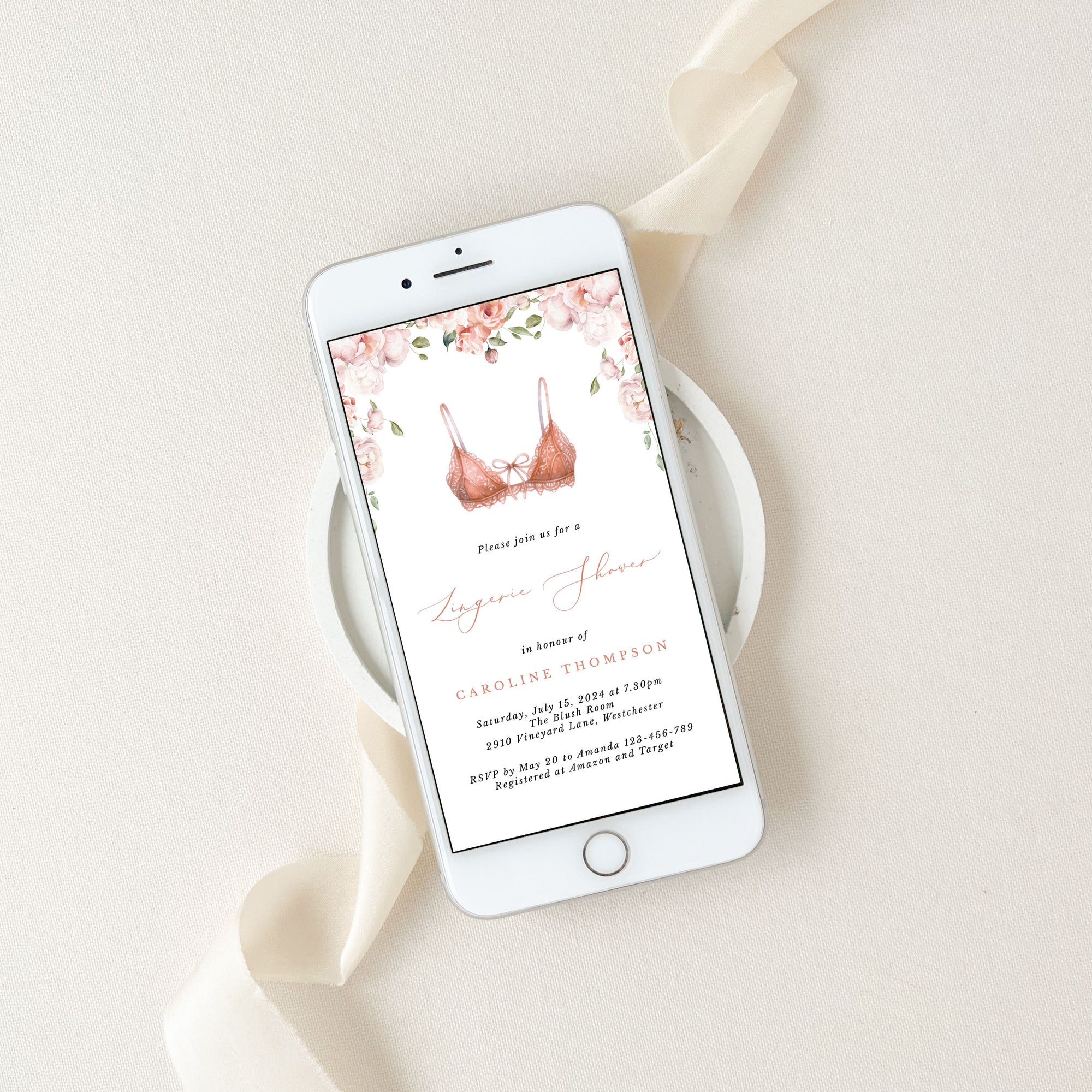 Lingerie Shower Digital Invitation