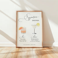 ELLA Signature Cocktail Sign Template