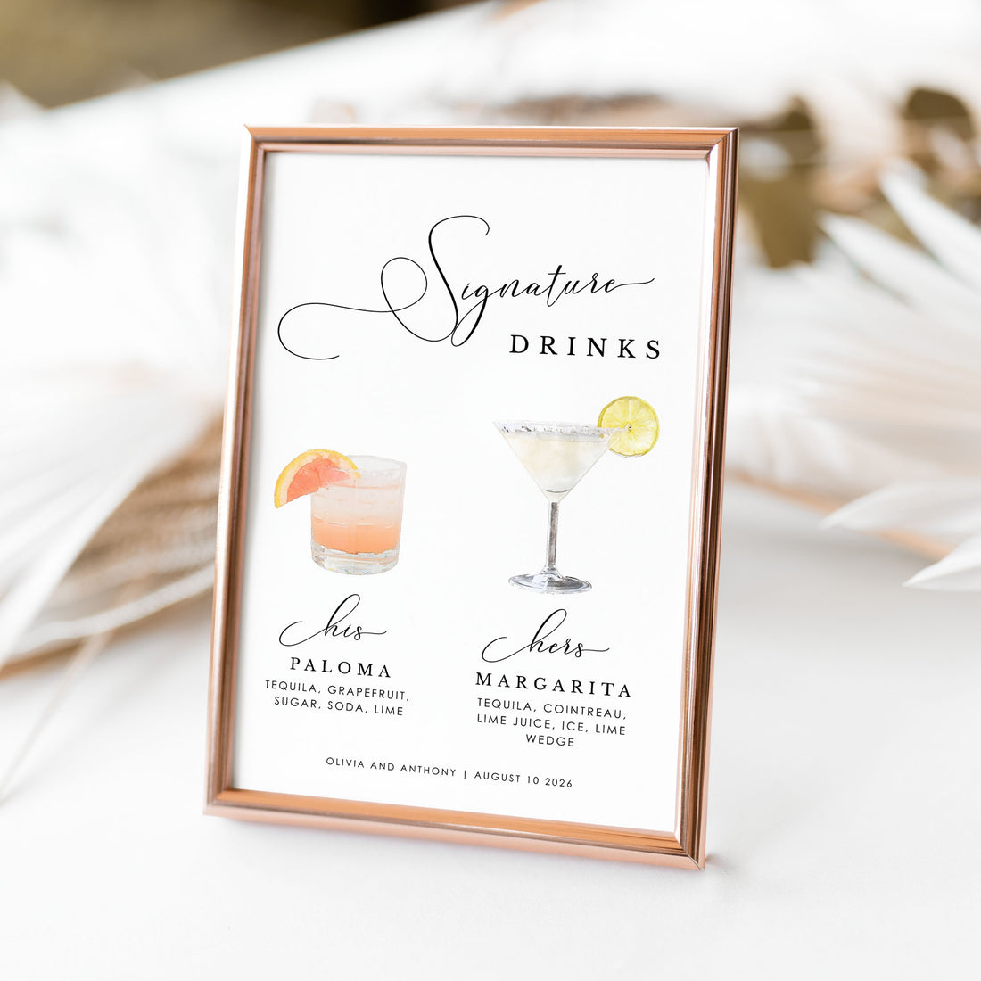 ELLA Signature Cocktail Sign Template