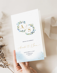 AZZURRA Wedding Program Template