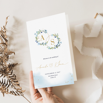 AZZURRA Wedding Program Template