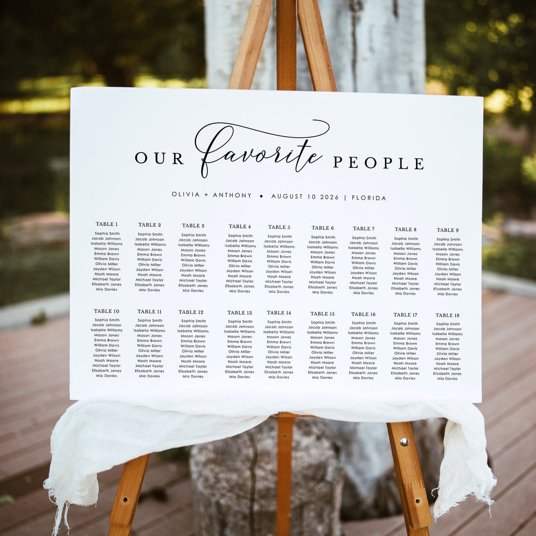 ELLA Printable Seating Chart Template