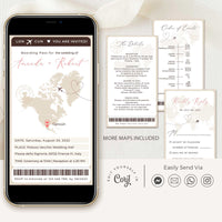 Sofia | Boarding Pass Wedding Invitation Digital