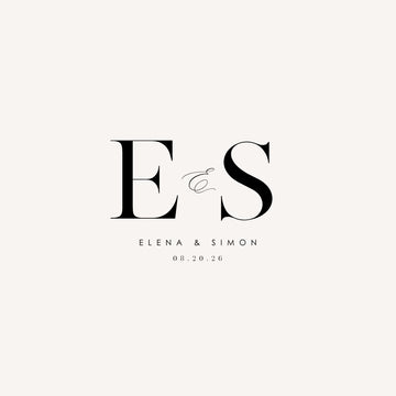 ELENA Minimalist Wedding Logo Design