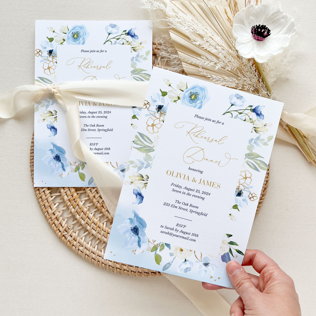 AZZURRA Wedding Rehearsal Invitation Template