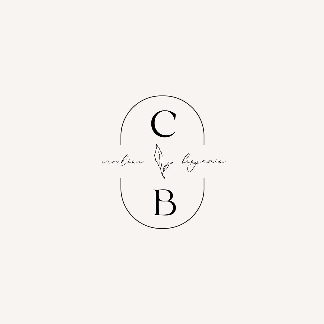 CAROLINE Wedding Logo with initials