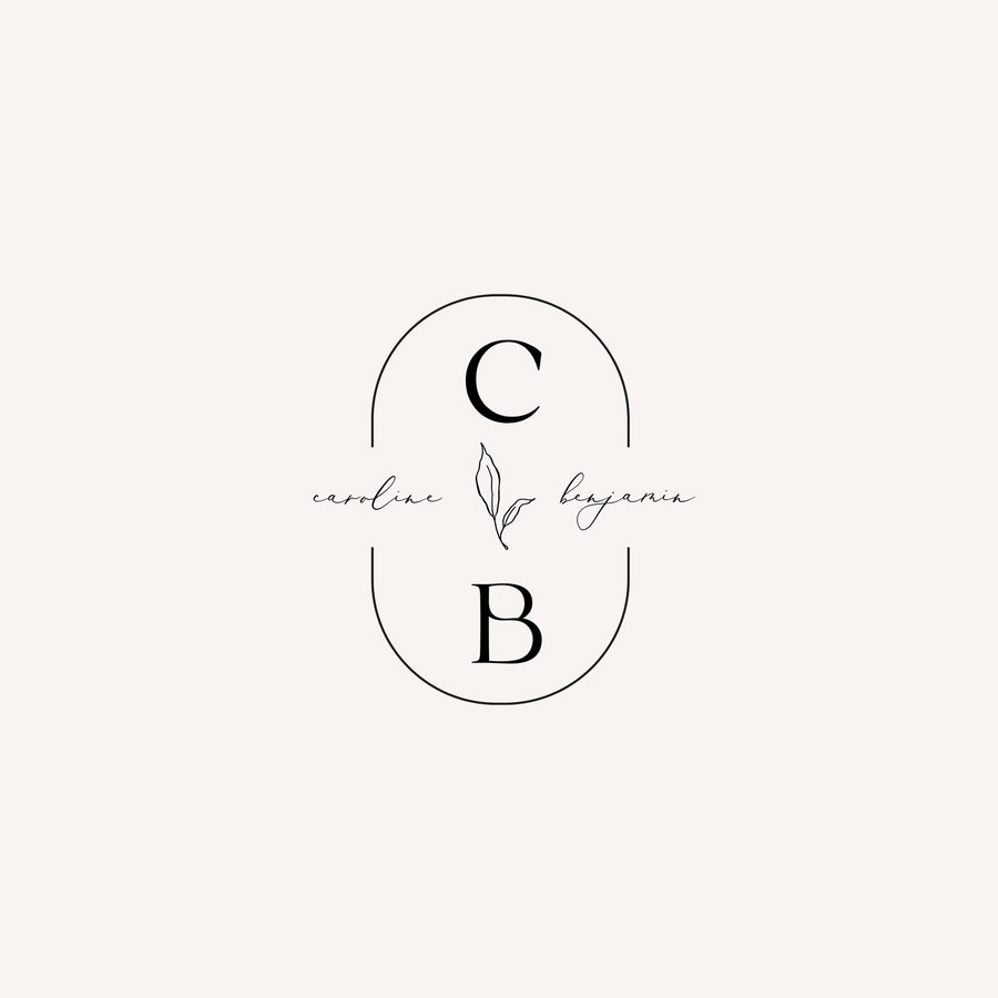 CAROLINE Wedding Logo with initials