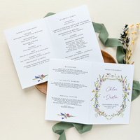 CHLOÉ Floral Wedding Program Template