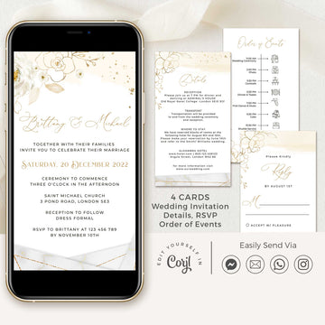 Dora | Elegant Digital Wedding Invitation