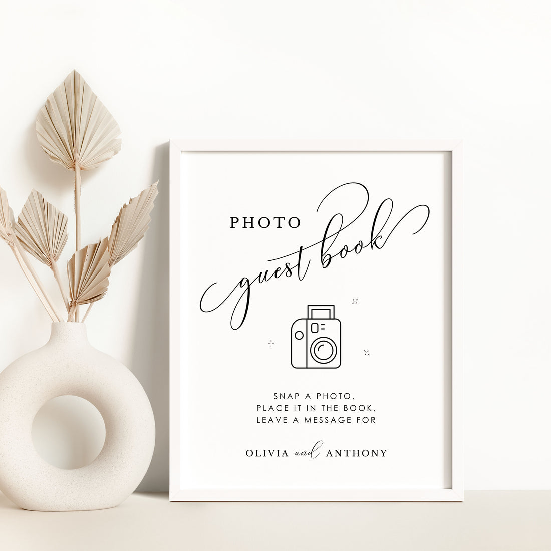 ELLA Polaroid Guest Book Wedding Sign Printable