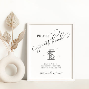 ELLA Polaroid Guest Book Wedding Sign Printable