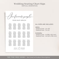 ELLA Wedding Seating Chart Template