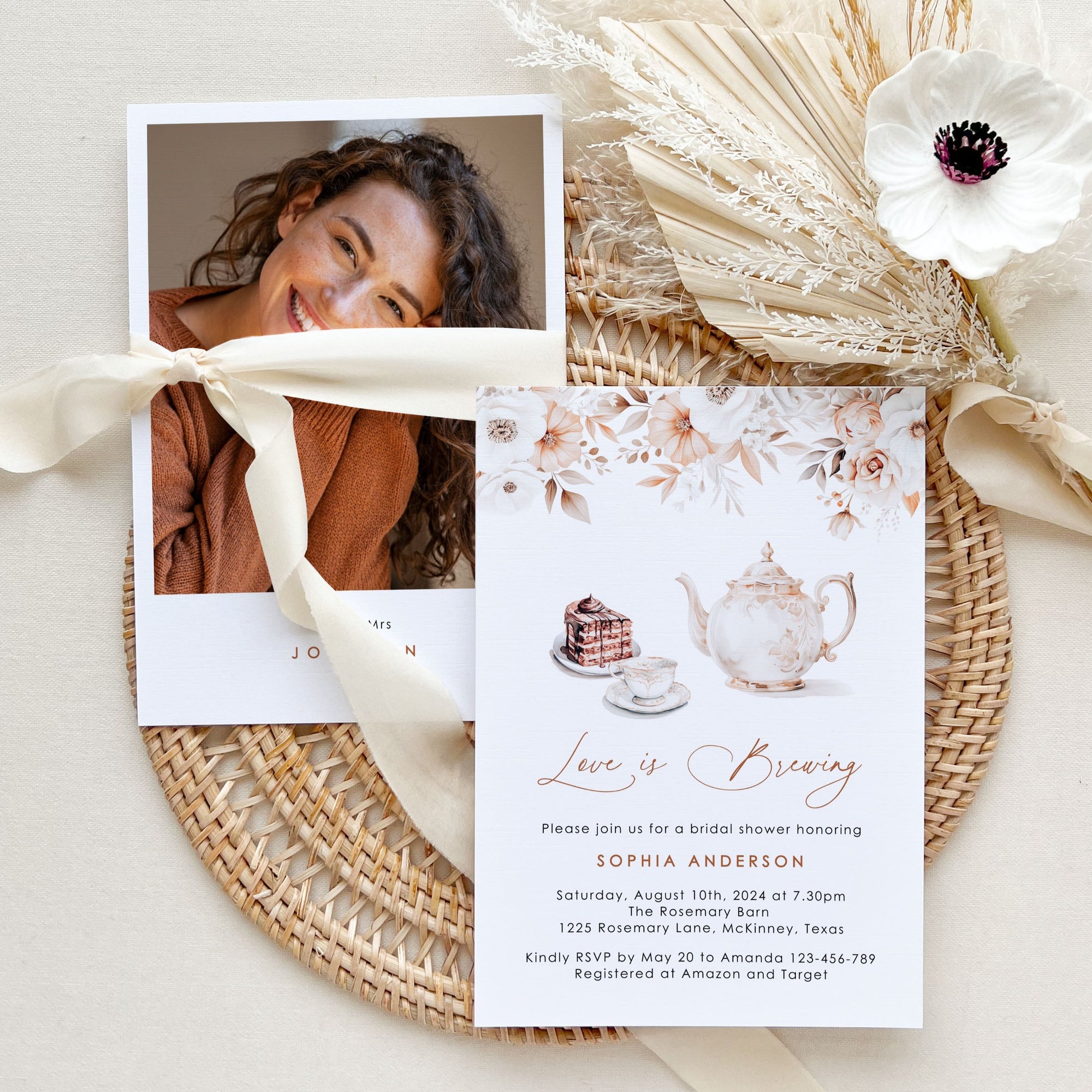 Bridal Shower Tea Invitation Template