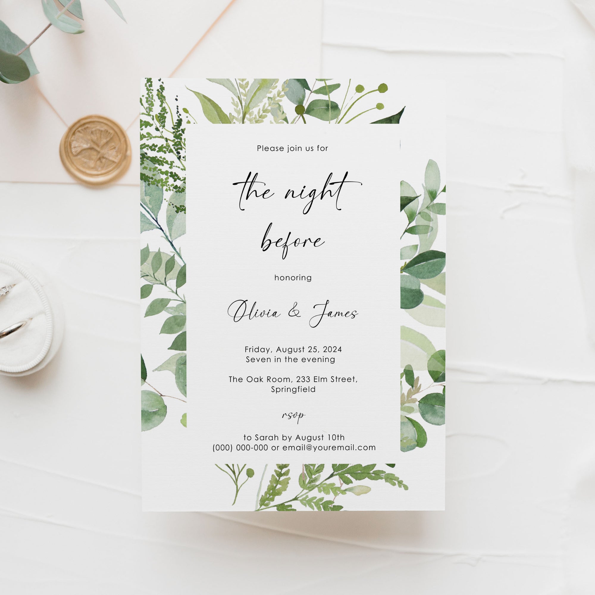 Rustic Rehearsal Dinner Invitation Printable