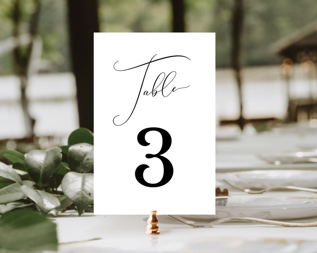 ELLA Printable Table Numbers for Wedding