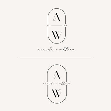 AMANDA Initials Wedding Logo