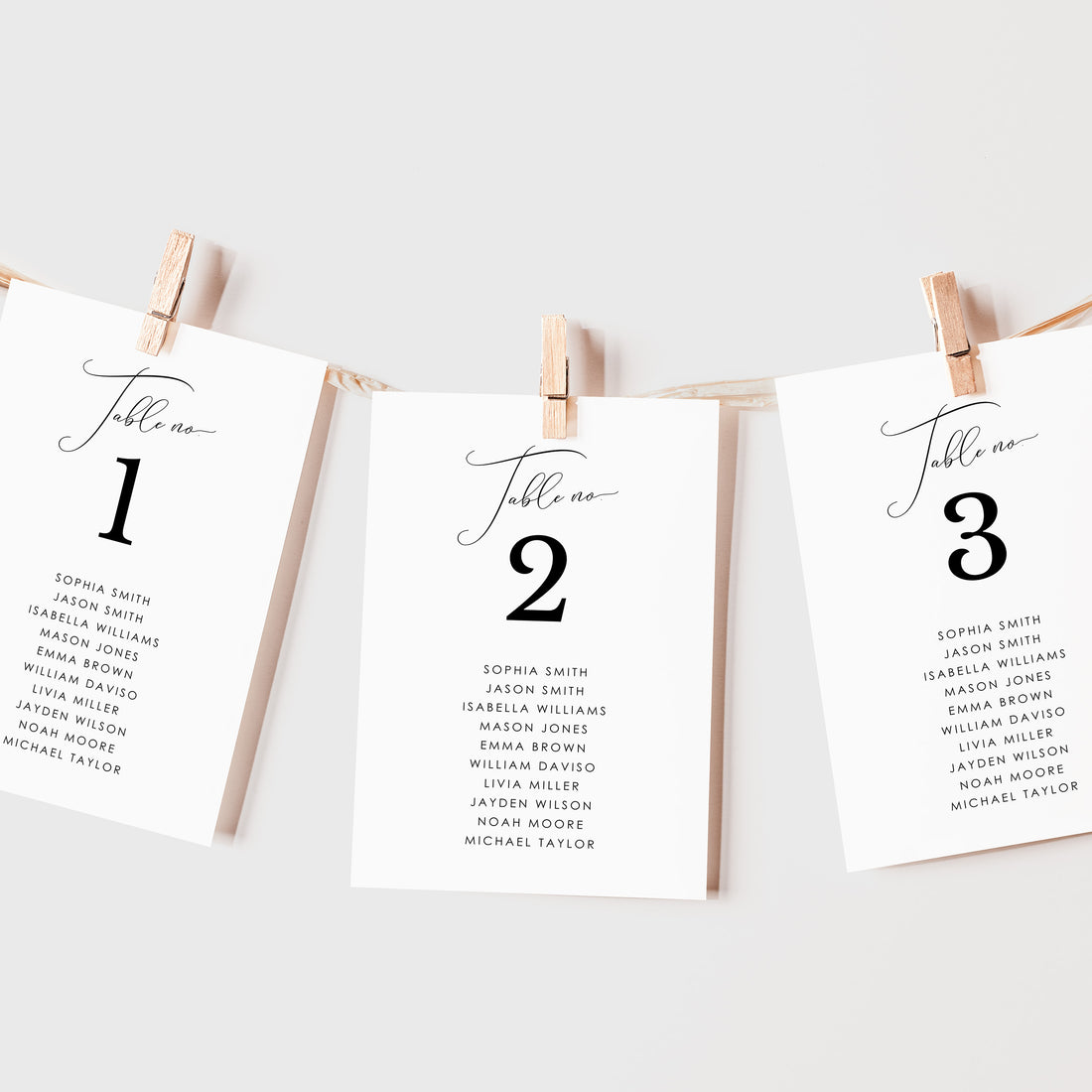 ELLA wedding Seating Cards Template