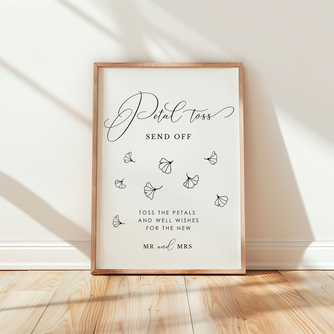 ELLA Flower petals Send off Sign Template