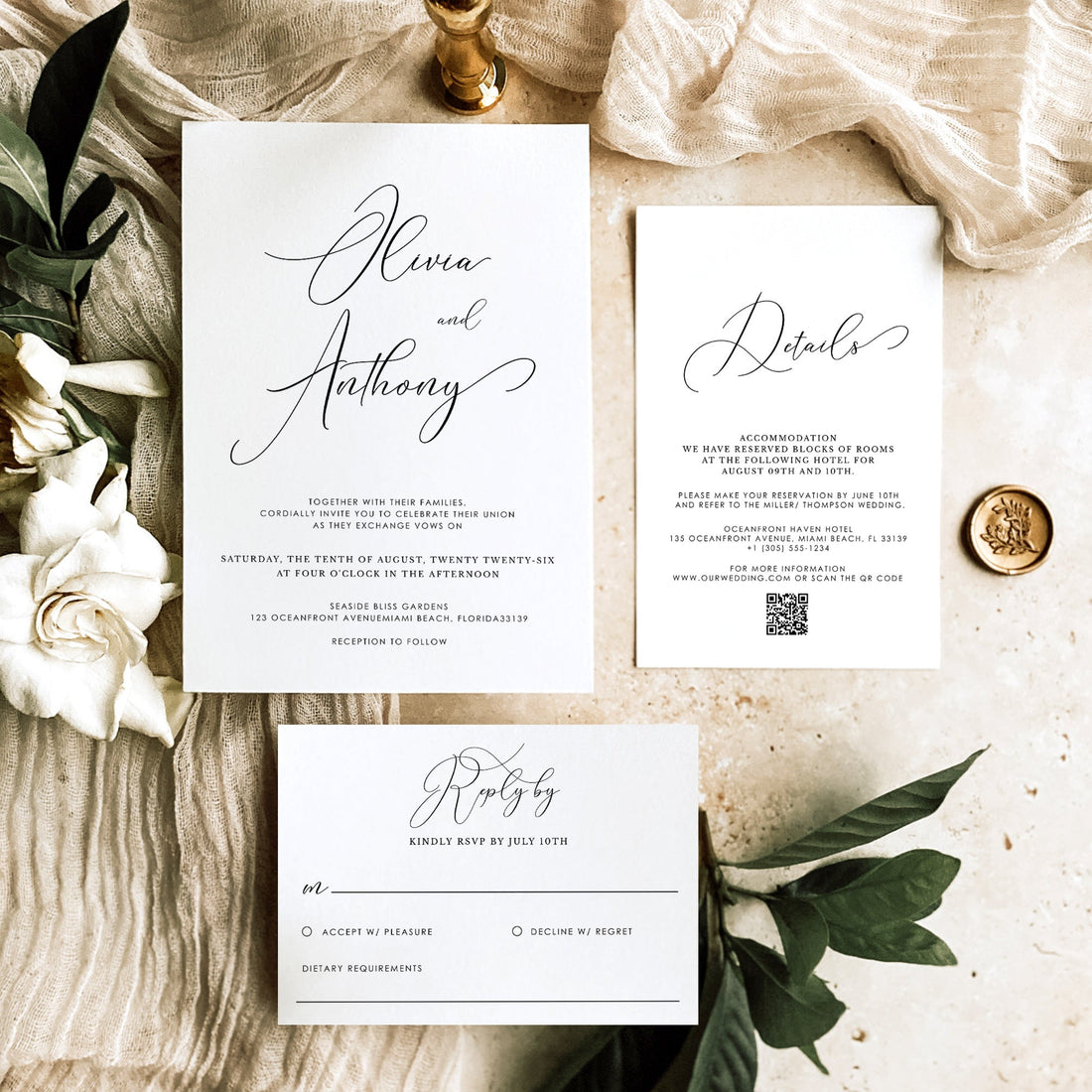 ELLA Printable Wedding Stationery Bundle